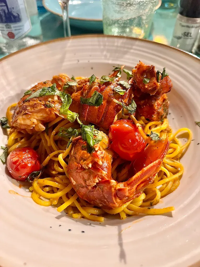Pâtes à la langouste, la spécialité du Bistrot Loudet à Saint-Raphaël
